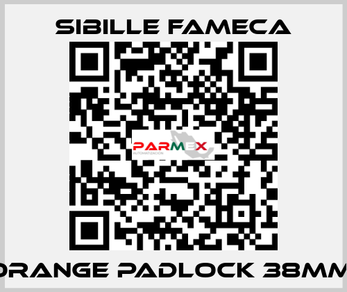 ORANGE PADLOCK 38MM  Sibille Fameca