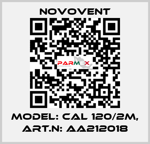 Model: CAL 120/2M, Art.N: AA212018 Novovent