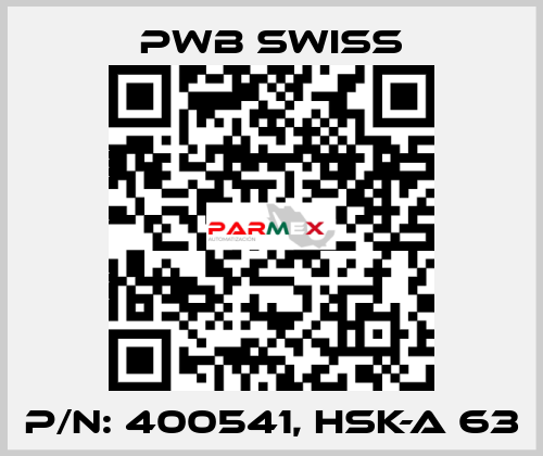 P/N: 400541, HSK-A 63 PWB Swiss