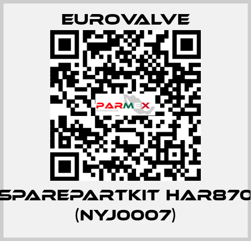 Sparepartkit HAR870 (NYJ0007) Eurovalve