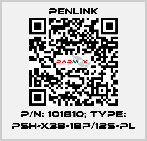 P/N: 101810; Type: PSH-X38-18P/12S-PL PENLINK