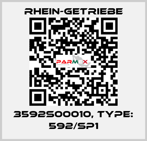 3592S00010, Type: 592/Sp1 Rhein-Getriebe