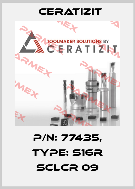P/N: 77435, Type: S16R SCLCR 09 Ceratizit