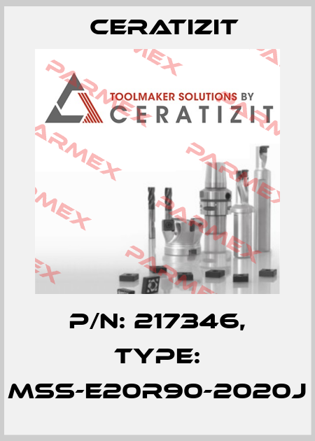 P/N: 217346, Type: MSS-E20R90-2020J Ceratizit