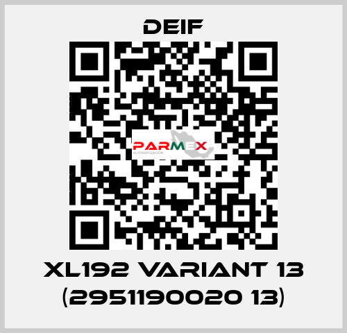 XL192 Variant 13 (2951190020 13) Deif