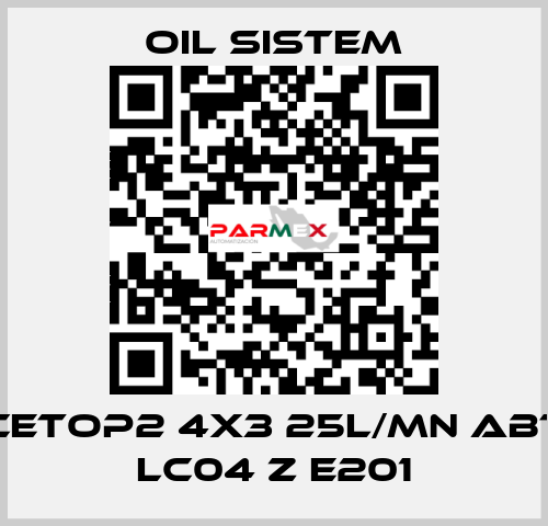 Cetop2 4x3 25l/mn ABT LC04 Z E201 Oil Sistem