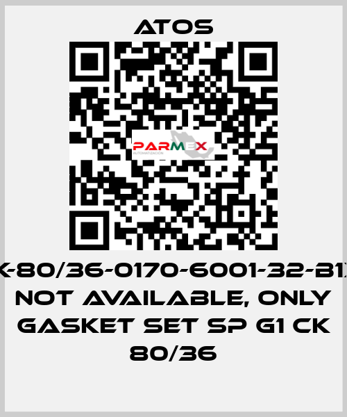 CK-80/36-0170-6001-32-B1X1 not available, only gasket set SP G1 CK 80/36 Atos