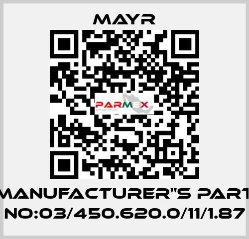 Manufacturer"s Part No:03/450.620.0/11/1.87 Mayr