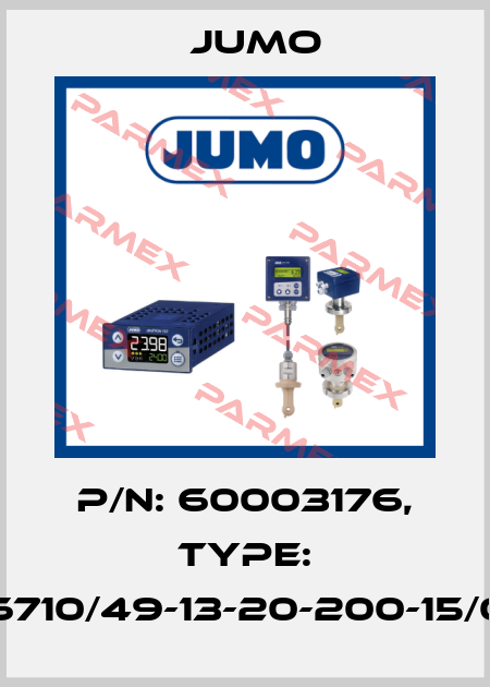 P/N: 60003176, Type: 606710/49-13-20-200-15/000 Jumo