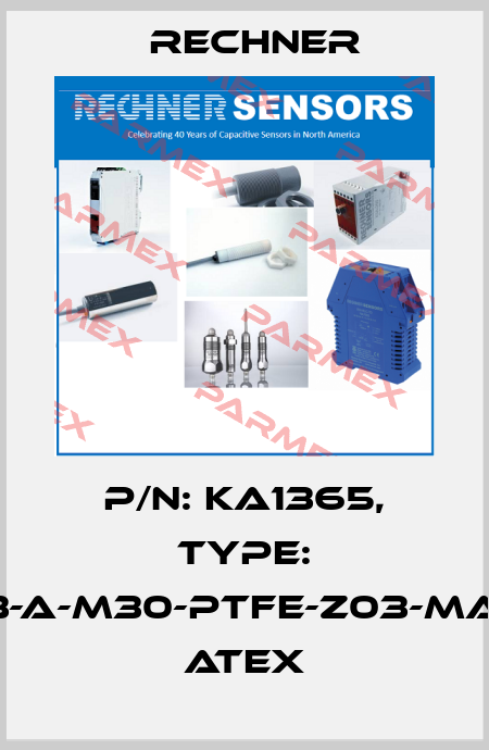 p/n: KA1365, Type: KAS-80-26/113-A-M30-PTFE-Z03-MaG-HP-2G-1/2D, ATEX Rechner