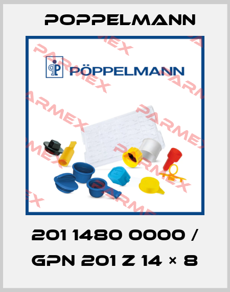 201 1480 0000 / GPN 201 Z 14 × 8 Poppelmann