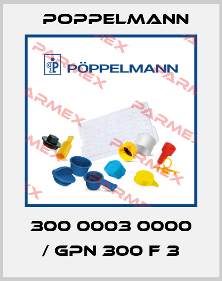 300 0003 0000 / GPN 300 F 3 Poppelmann