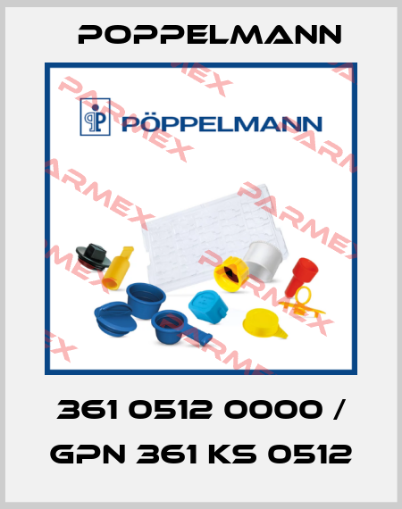 361 0512 0000 / GPN 361 KS 0512 Poppelmann