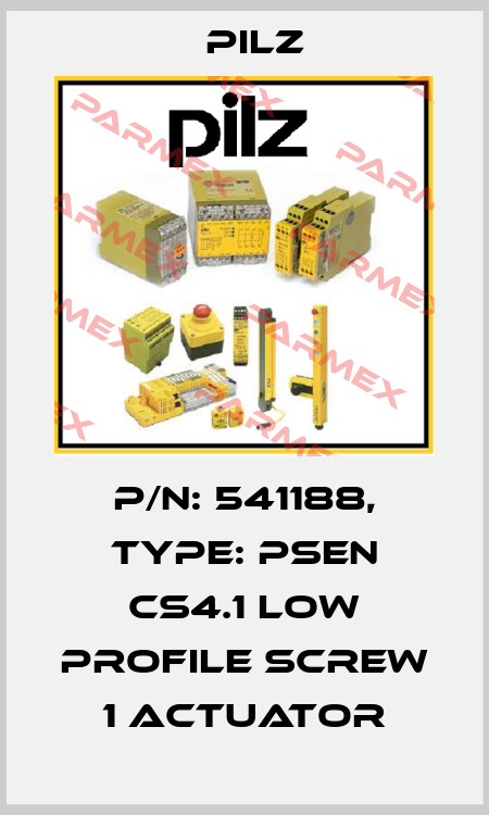 p/n: 541188, Type: PSEN cs4.1 low profile screw 1 actuator Pilz
