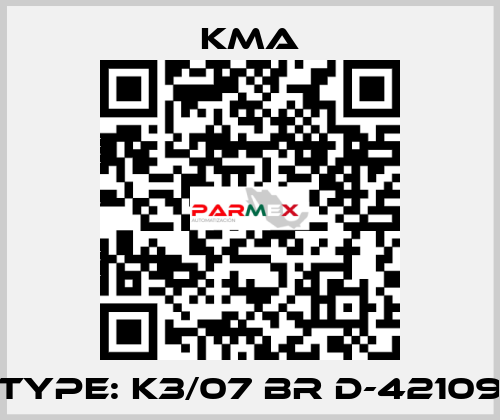 Type: K3/07 BR D-42109 KMA