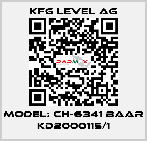 Model: CH-6341 Baar KD2000115/1 KFG Level AG