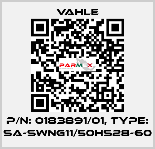 P/n: 0183891/01, Type: SA-SWNG11/50HS28-60 Vahle