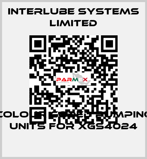 Colour coded pumping units for XGS4024 Interlube Systems Limited