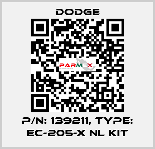 p/n: 139211, Type: EC-205-X NL KIT Dodge