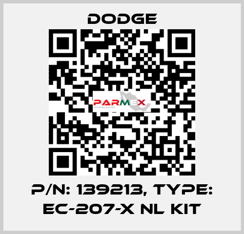 p/n: 139213, Type: EC-207-X NL KIT Dodge