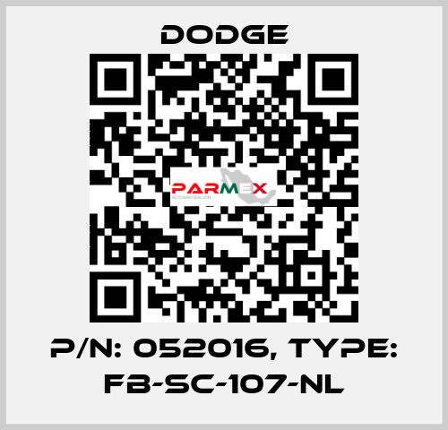 p/n: 052016, Type: FB-SC-107-NL Dodge