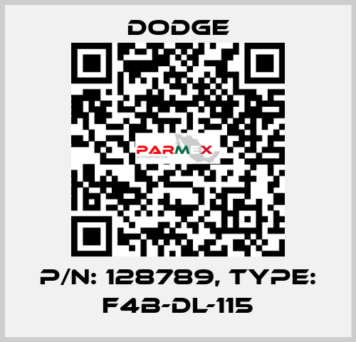 p/n: 128789, Type: F4B-DL-115 Dodge