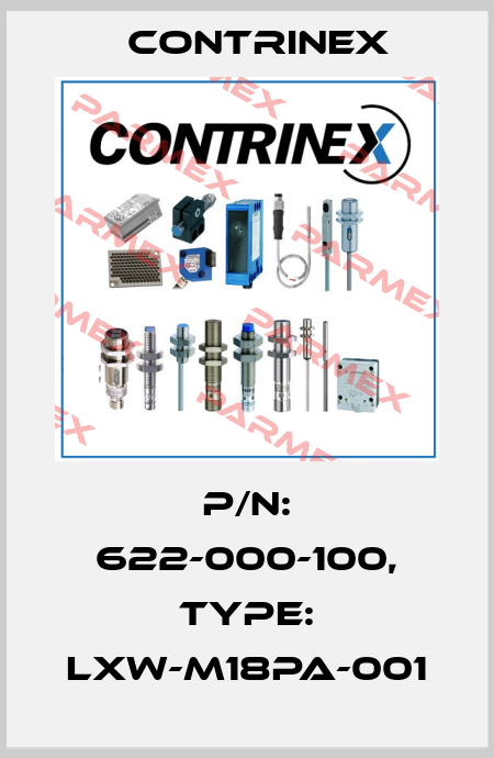 p/n: 622-000-100, Type: LXW-M18PA-001 Contrinex