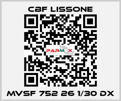 MVSF 752 26 1/30 DX CBF LISSONE