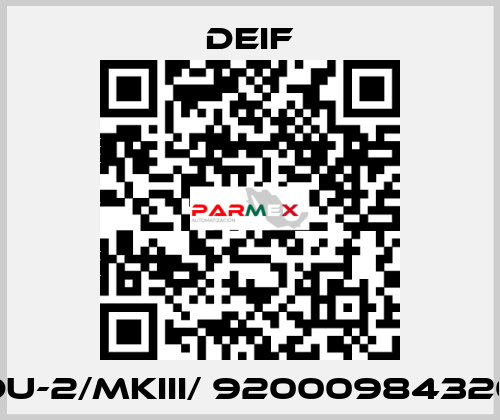 DU-2/MKIII/ 92000984320 Deif