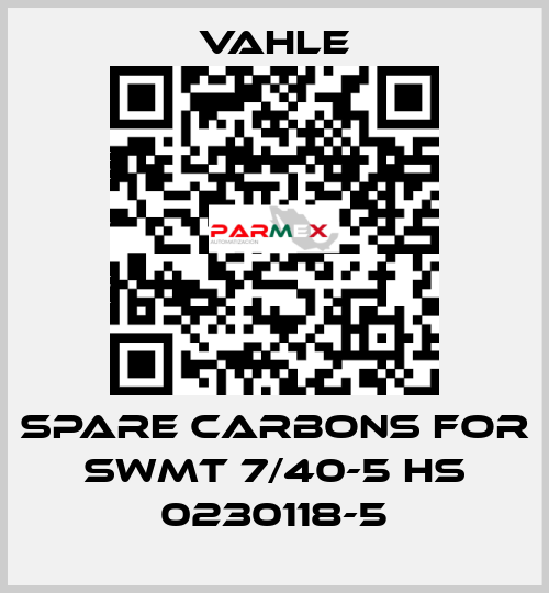 Spare carbons for SWMT 7/40-5 HS 0230118-5 Vahle