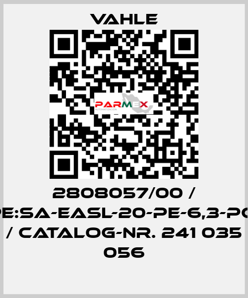 2808057/00 / Type:SA-EASL-20-PE-6,3-PC-36 / catalog-nr. 241 035 056 Vahle