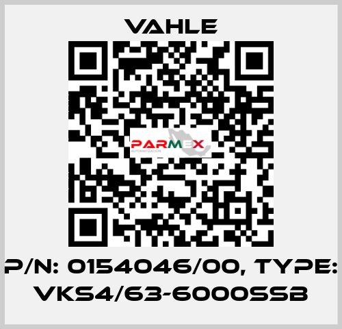 P/n: 0154046/00, Type: VKS4/63-6000SSB Vahle