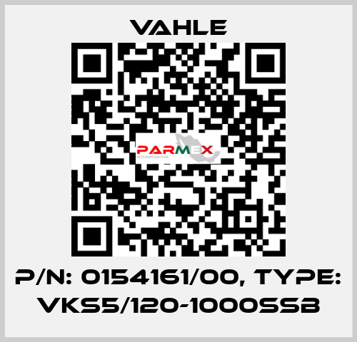 P/n: 0154161/00, Type: VKS5/120-1000SSB Vahle