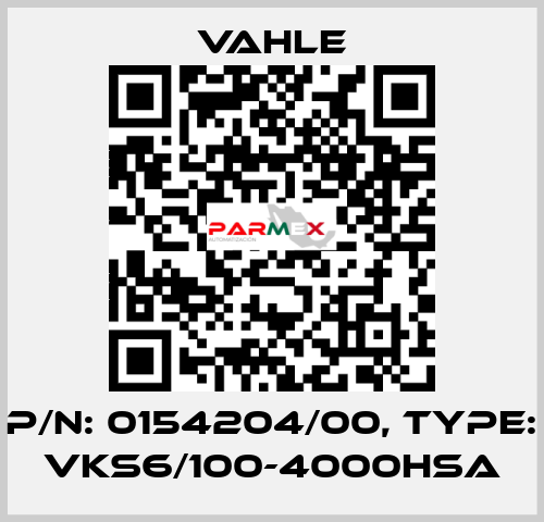 P/n: 0154204/00, Type: VKS6/100-4000HSA Vahle