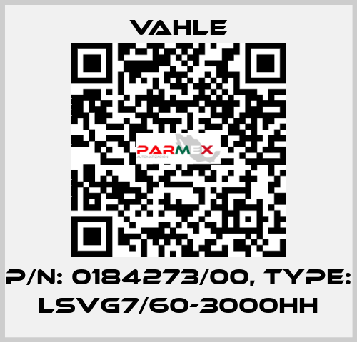 P/n: 0184273/00, Type: LSVG7/60-3000HH Vahle