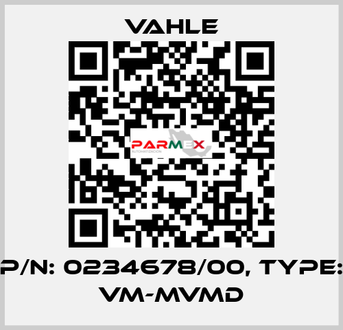 P/n: 0234678/00, Type: VM-MVMD Vahle