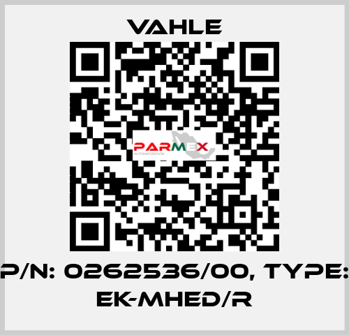 P/n: 0262536/00, Type: EK-MHED/R Vahle