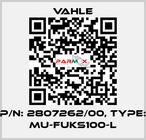 P/n: 2807262/00, Type: MU-FUKS100-L Vahle