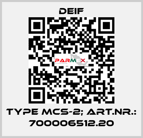 Type MCS-2; Art.nr.: 700006512.20 Deif