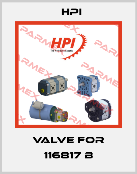 valve for 116817 B HPI