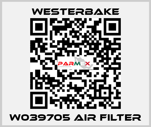 W039705 AIR FILTER Westerbake