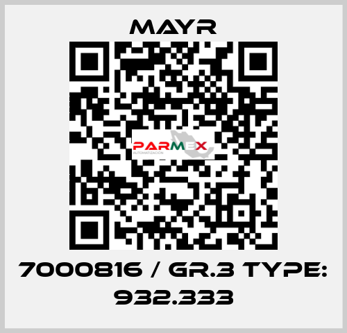 7000816 / Gr.3 Type: 932.333 Mayr