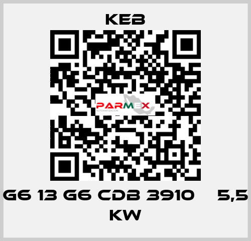 G6 13 G6 CDB 3910 В 5,5 kW KEB