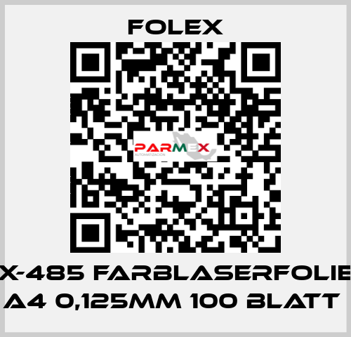 X-485 FARBLASERFOLIE A4 0,125MM 100 BLATT  Folex
