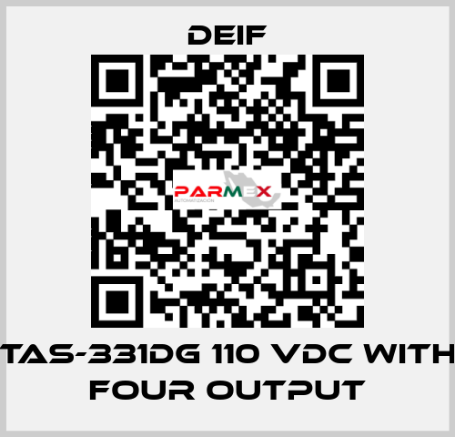 TAS-331DG 110 VDC with four output Deif