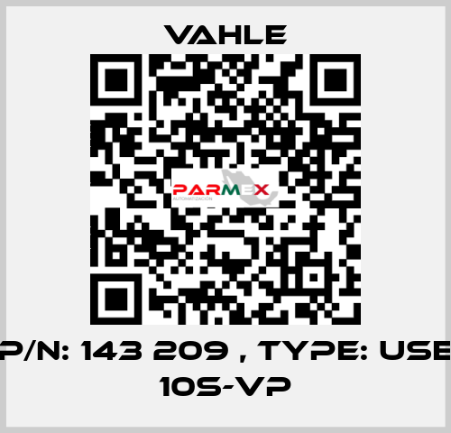 P/n: 143 209 , Type: USE 10S-VP Vahle