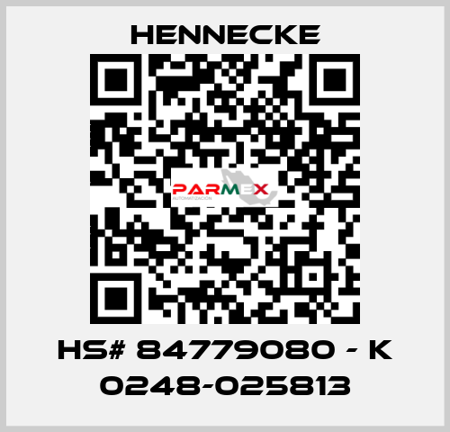 HS# 84779080 - K 0248-025813 Hennecke