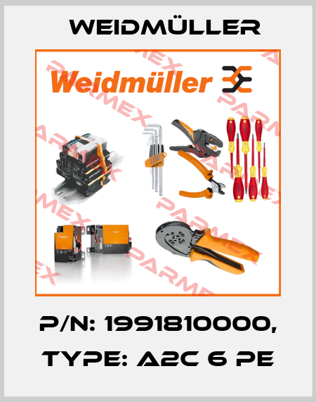 P/N: 1991810000, Type: A2C 6 PE Weidmüller