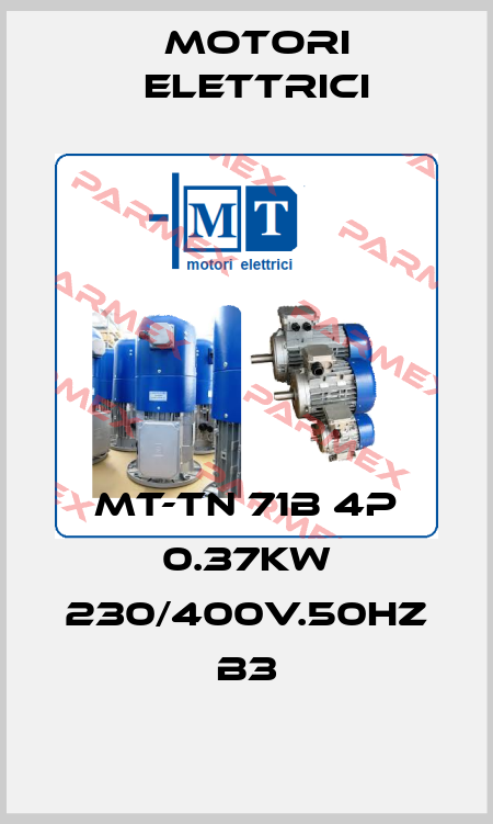 MT-TN 71b 4p 0.37Kw 230/400V.50Hz B3 Motori Elettrici