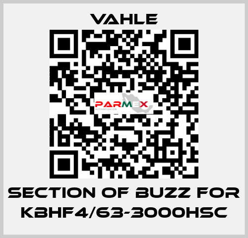 section of buzz for KBHF4/63-3000HSC Vahle